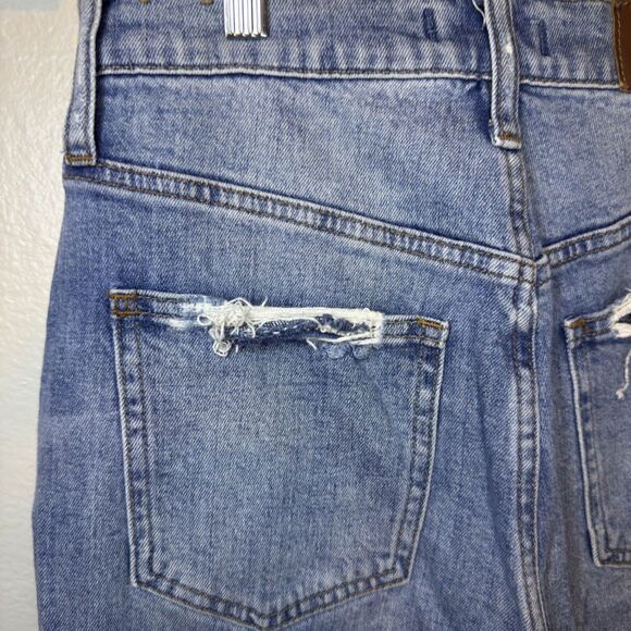 Madewell The Perfect Vintage Distressed Straight Light Wash Denim Jeans Size 25 - Picture 13 of 15
